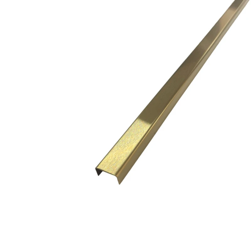 Profil U auriu mat (satinat) inox 15 x 9 x 2700 mm