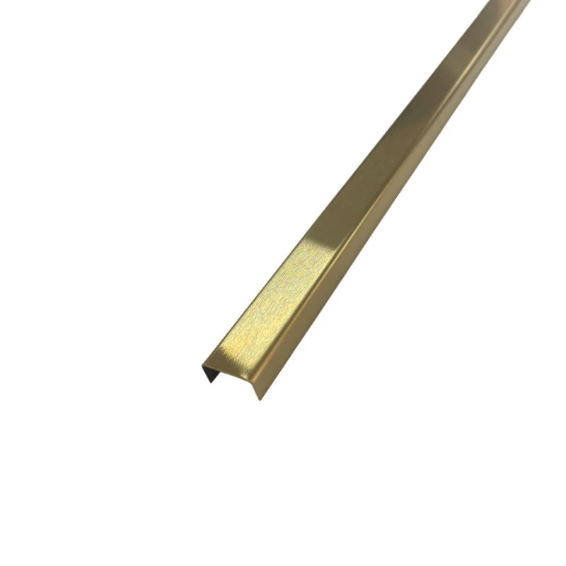 Profil U auriu mat (satinat) inox 15 x 9 x 2700 mm