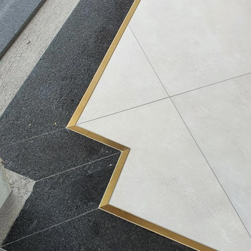 Profil tip U inox auriu periat / mat 20 x 9 x 2700 mm - brau faianta