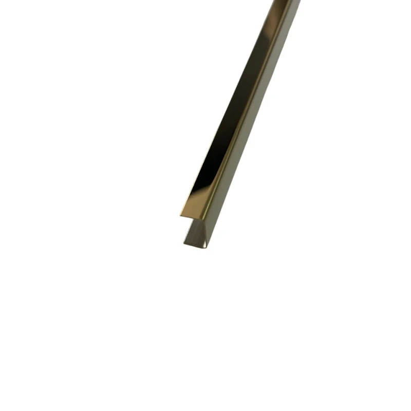 Profil U auriu lucios inox 15 x 9 x 2700 mm
