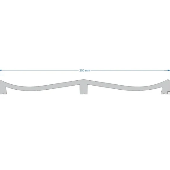 Panou decorativ Eterno WP004 polimer rigid 25 x 2.17 x 270 cm curbura subtila alb mat vopsibil Mardom Decor