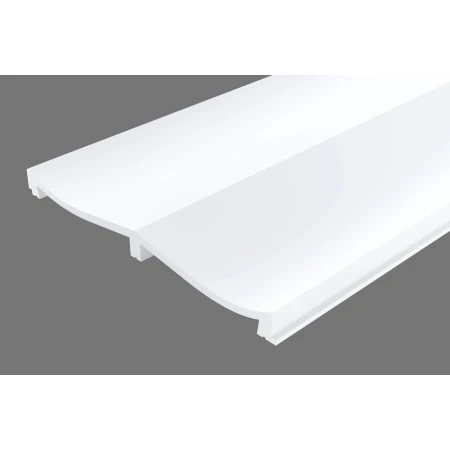 Panou decorativ Eterno WP004 polimer rigid 25 x 2.17 x 270 cm curbura subtila alb mat vopsibil Mardom Decor