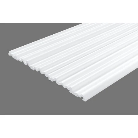 Panou decorativ Aria WP005 polimer rigid 25 x 1.9 x 270 cm ondulat alb mat vopsibil Mardom