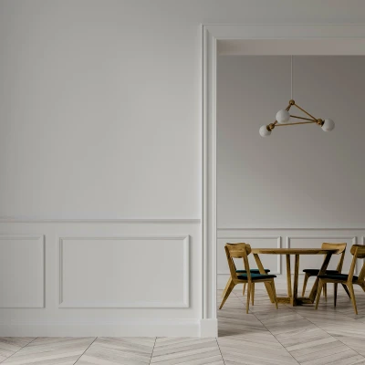 Plintă MD258 polimer rigid alb 8.1x1x200 cm pentru un stil sofisticat MARDOM DECOR