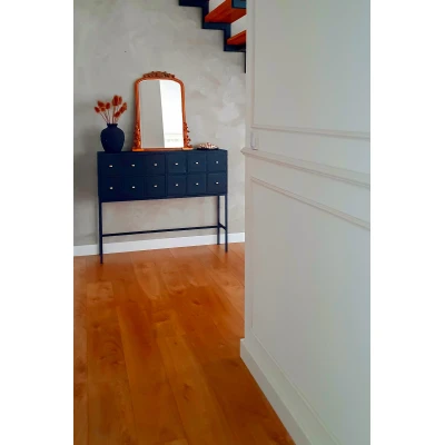 Plintă modernă MD017 polimer rigid alb 6.9x1.4x200 cm, profil rotunjit MARDOM DECOR