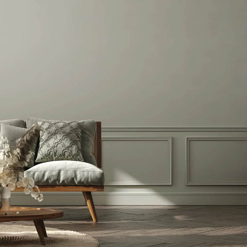 Plinta decorativa 10.8x1.6x200 cm, polimer rigid, alba, vopsibila, Mardom MD356, moderna