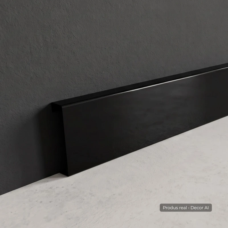 Plinta inox negru lucios 80 X 20 X 2700 mm | P8020NO