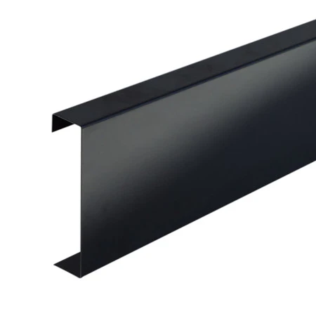 Plinta inox negru lucios 80 X 20 X 2700 mm | P8020NO