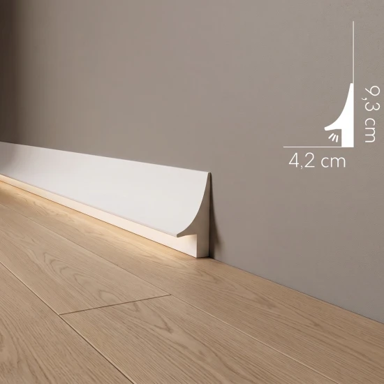 Plinta decorativa LED QL007 9.3 X 4 X 200 cm | Plinta moderna & minimalista