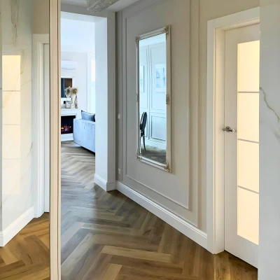 Plinta decorativa 13.7x1.8x200 cm, polimer rigid, alba, vopsibila, Mardom MD360 MARDOM DECOR