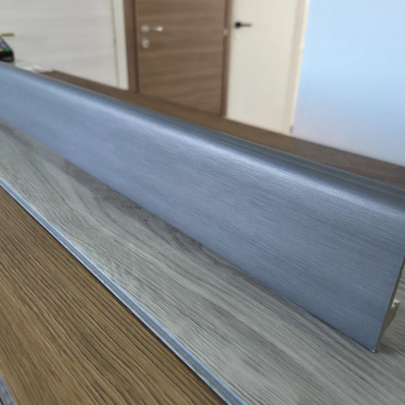 Plinta decorativa Brushed Gray WP10 14x79x2000 mm din Polimer Dur