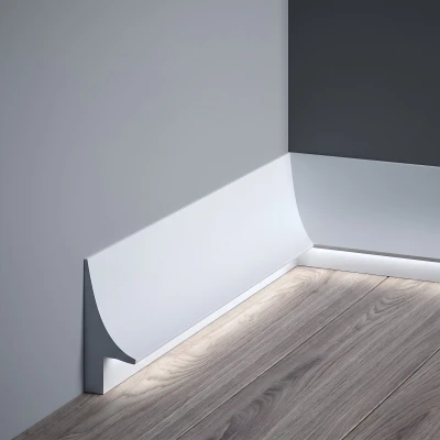 Plintă Decorativă pentru Parchet cu LED QL007 9.3x4x200 cm MARDOM DECOR