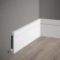 Plinta decorativa 10.8x1.6x200 cm, polimer rigid, alba, vopsibila, Mardom MD356, moderna