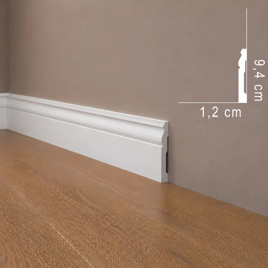 Plinta clasica 9.4 X 1.2 X 200 cm MD094, profil duropolimer Mardom Decor subtire / ingust Plinta clasica 9.4 X 1.2 X 200 cm MD094, profil duropolimer Mardom Decor subtire / ingust