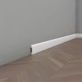 Plinta decorativa 4,9x1,5x200 cm, polimer rigid, alba, vopsibila, Mardom MD004, minimalista