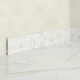 Plinta decorativa Gold White WP08 14x79x2000 mm, aspect marmura Calacatta Gold din Polimer Dur