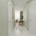 Plinta decorativa Gold White WP08 14x79x2000 mm, aspect marmura Calacatta Gold din Polimer Dur