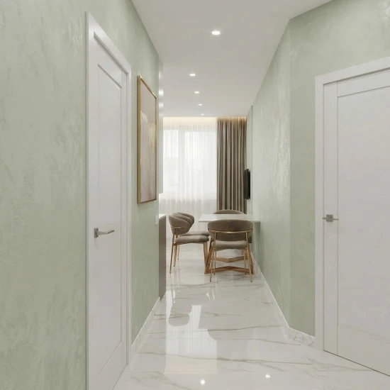 Plinta decorativa Gold White WP08 14x79x2000 mm, aspect marmura Calacatta Gold din Polimer Dur