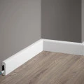 Plinta decorativa 4,9x1,5x200 cm, polimer rigid, alba, vopsibila, Mardom MD004, minimalista