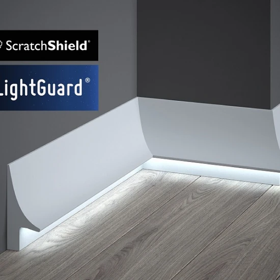 Plintă Decorativă pentru Parchet cu LED QL007 9.3x4x200 cm