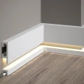 Plinta decorativa 2x2,5x200 cm, polimer dur, alba, vopsibila, Mardom QL021