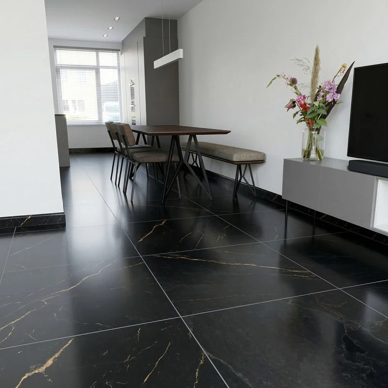 Plinta decorativa Gold Black WP09 14x79x2000 mm din Polimer Dur