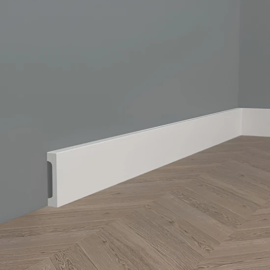 Plinta duropolimer MD009 10x1.7x200 cm, moderna, alba, vopsibila