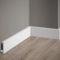 Plinta decorativa MD032 6x1,3x200 cm, polimer dur, alba, vopsibila, simpla, Mardom