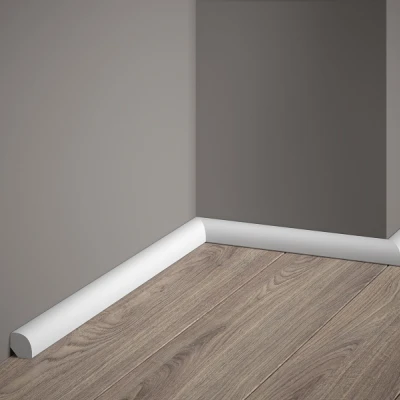 Plinta decorativa 1.8x1.8x200 cm, polimer rigid, alba, vopsibila, Mardom MD235, rotunda MARDOM DECOR