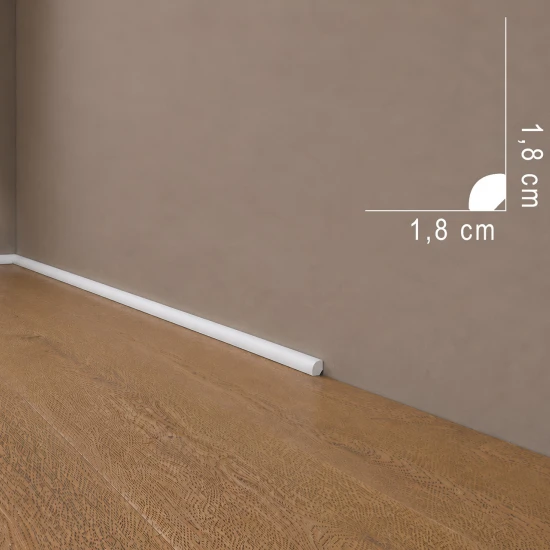 Plinta bagheta mica 1.8 X 1.8 X 200 cm - Profil MD235 minimalist duropolimer