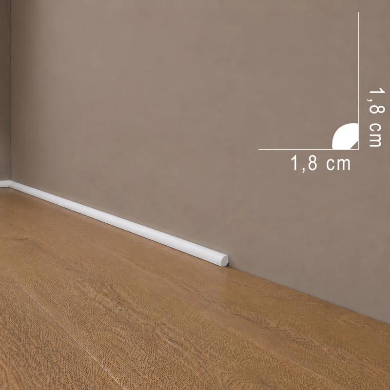 Plinta bagheta mica 1.8 X 1.8 X 200 cm - Profil MD235 minimalist duropolimer