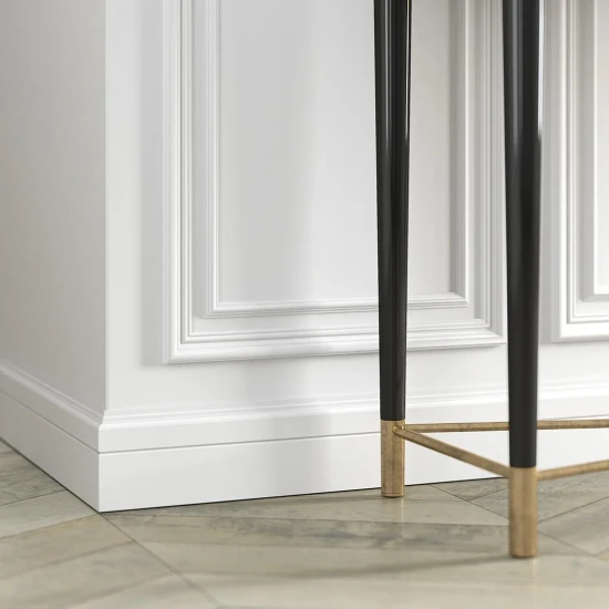 Plinta decorativa 10.8x1.6x200 cm, polimer rigid, alba, vopsibila, Mardom MD356, moderna