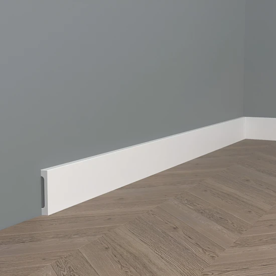 Plinta polimer dur MD008 8x1.7x200 cm, minimalista, alba, vopsibila
