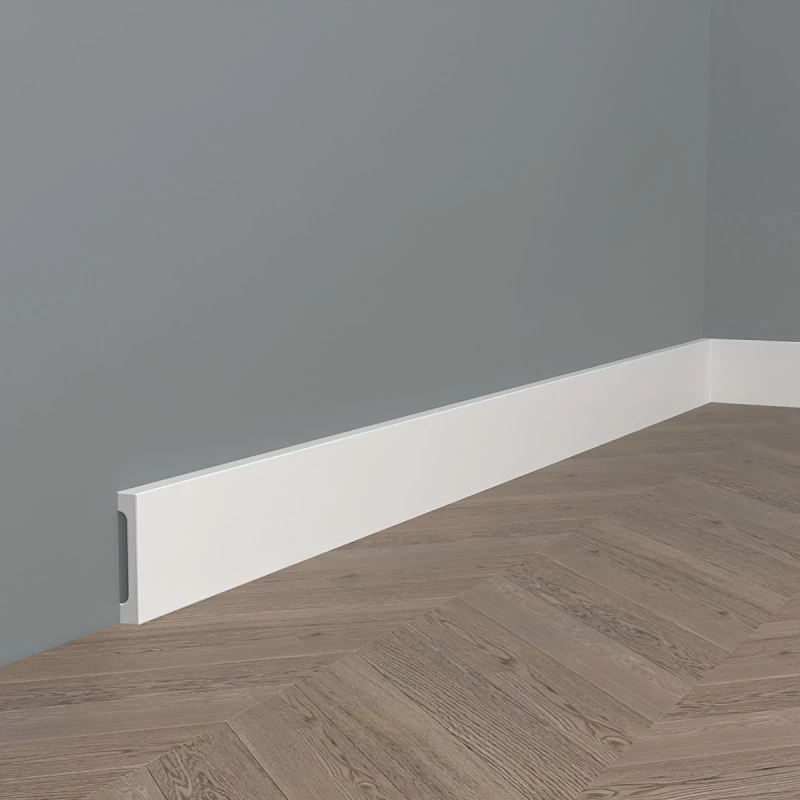 Plinta polimer dur MD008 8x1.7x200 cm, minimalista, alba, vopsibila