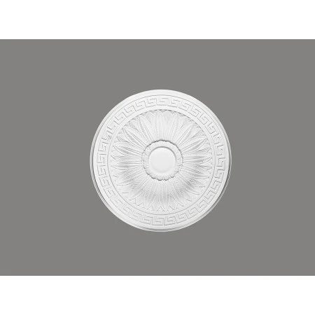 Rozeta clasica, model floare, din poliuretan alb, 51,4 cm, B3020