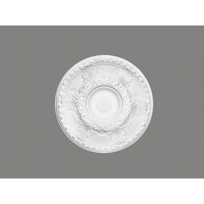 Rozeta clasica, model frunze, poliuretan, alba, 59,6 cm, B3047 MARDOM DECOR