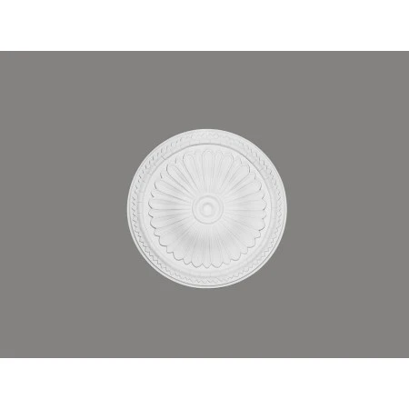 Rozeta clasica, medie, poliuretan alba, 38 cm, B3029