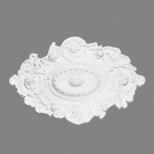 Rozetă Tavan B2021, Design Oval, Ornamente Florale, Elegant