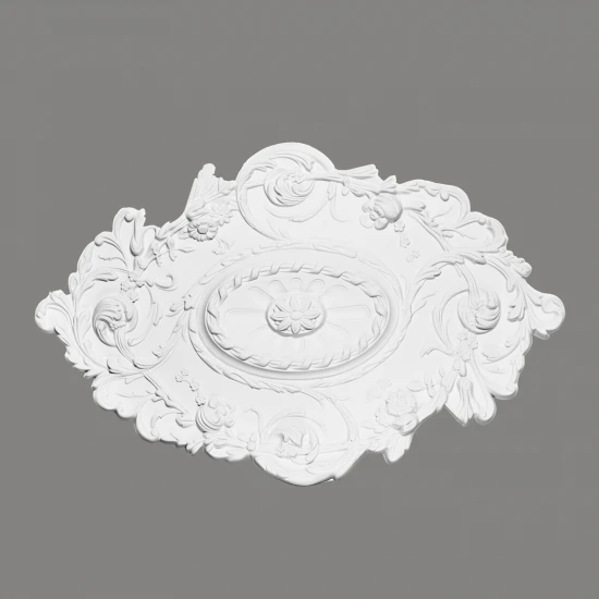 Rozetă Tavan B2021, Design Oval, Ornamente Florale, Elegant