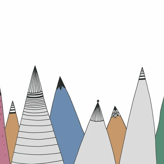 Fototapet premium, model 3d munti desenati color , dimensiuni pe comanda