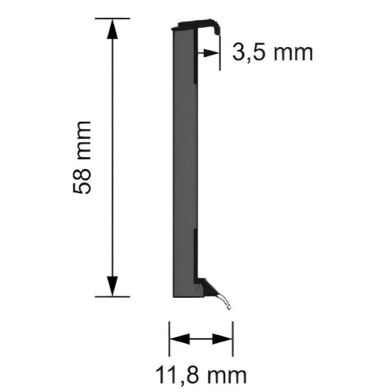 Plintă decorativă terminație pentru parchet Design din PVC 25669 2.5 m