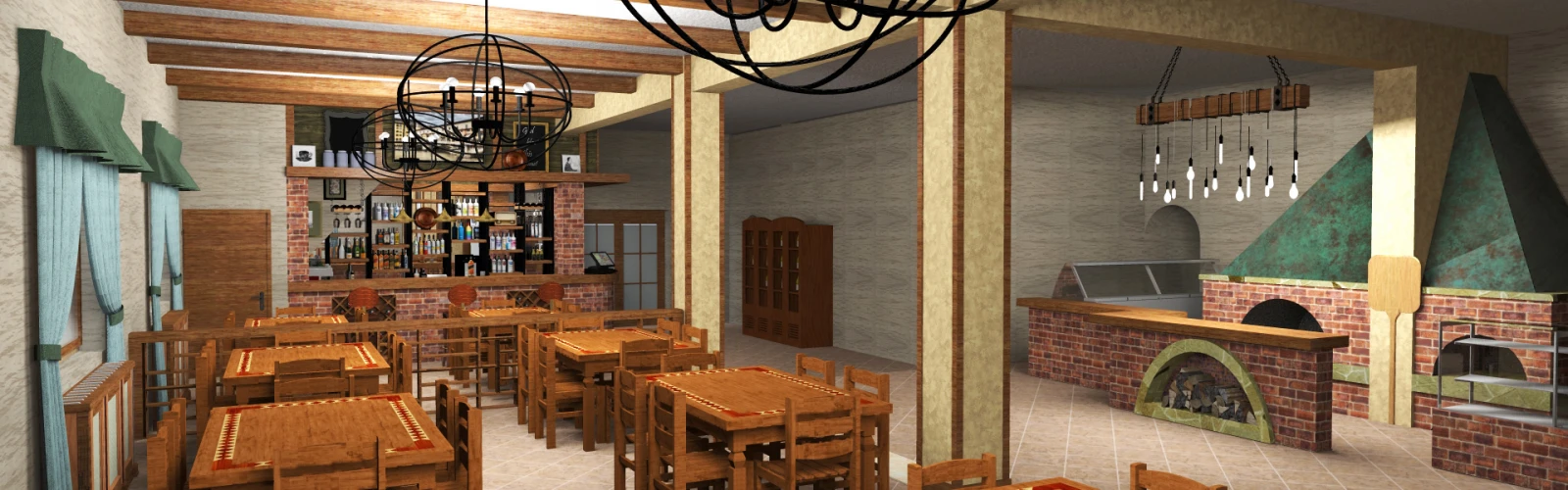 Proiect design interior pentru  restaurant