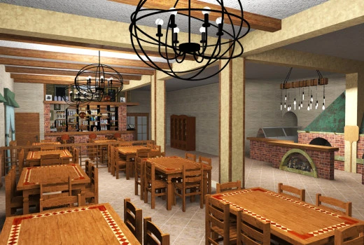 Proiect design interior pentru  restaurant