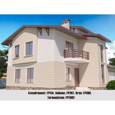 Termosistem decorativ FPTD02 dimensiuni 500x40x2000mm Fabrica de profile