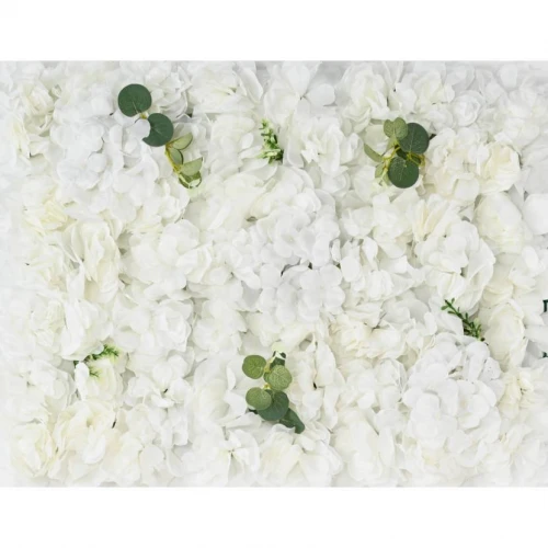 Perete floral artificial alb tergal 40x60 cm