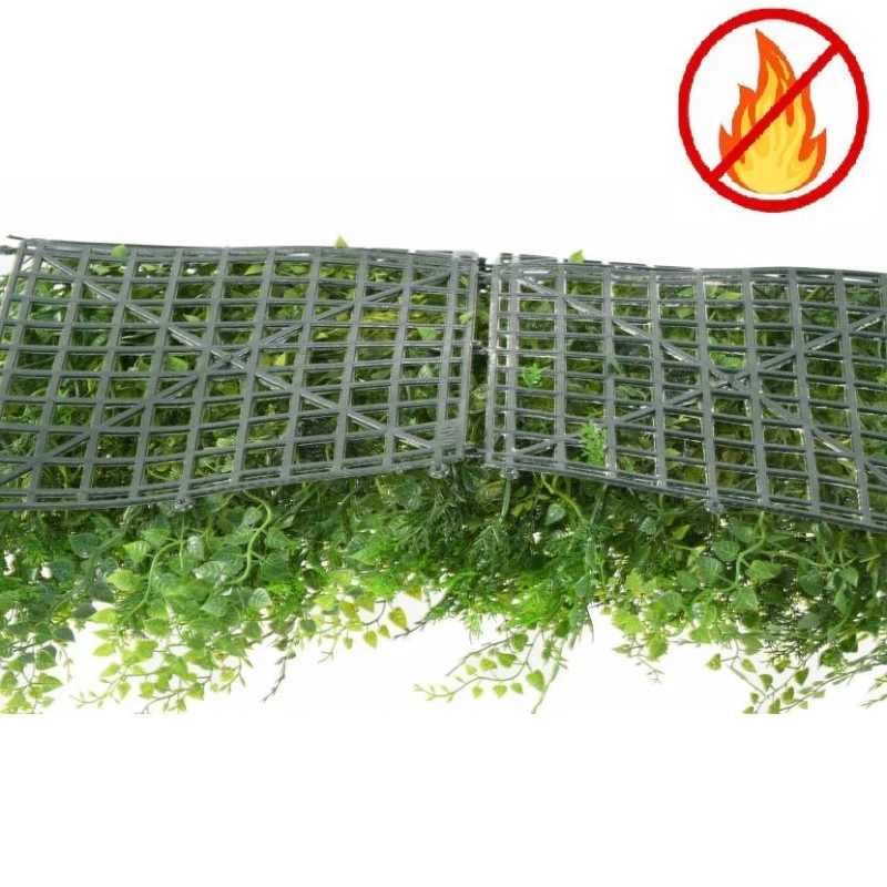 Perete Verde Artificial Amestec De Feriga 50X50cm IGNIFUG