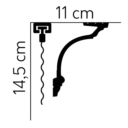 Cornisa masca galerie MD156