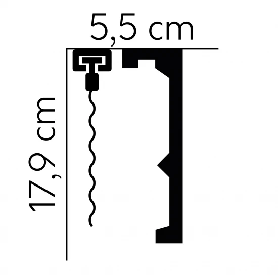 Cornisa masca galerie QL056