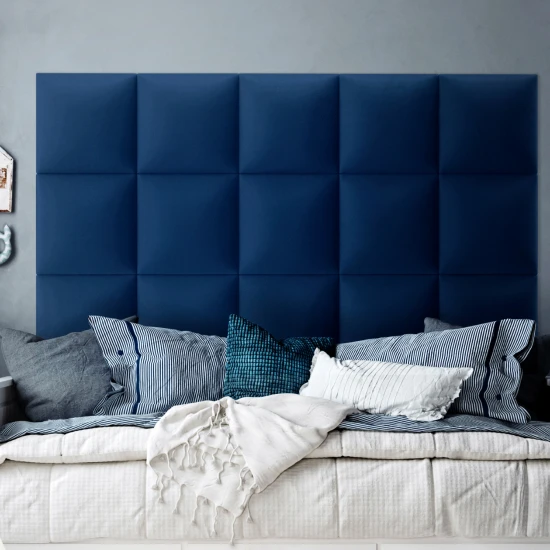 Panou tapitat BASIC 01-Patrat albastru R81 30x30