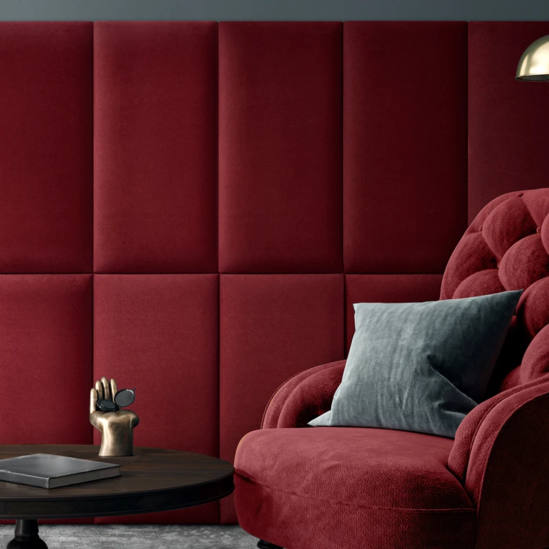 Panou tapitat BASIC 01-Dreptunghi rosu MV59 60x30